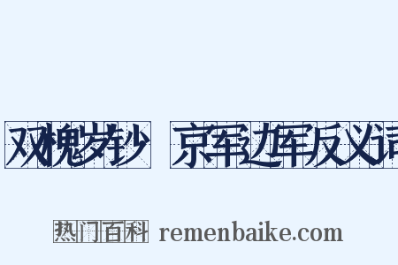 双槐岁钞·京军边军反义词是什么意思的图片